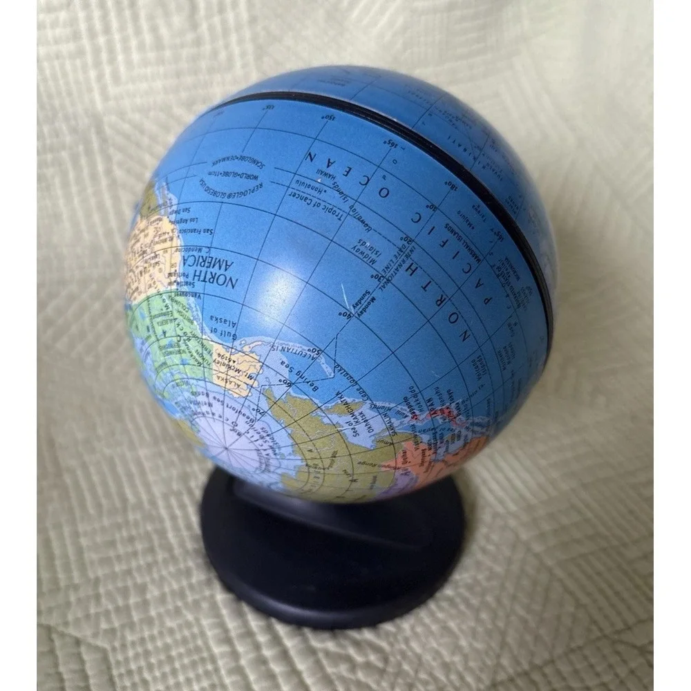Replogle Desk Size Mini Globe 2001 World 6'' Educational Map Decor